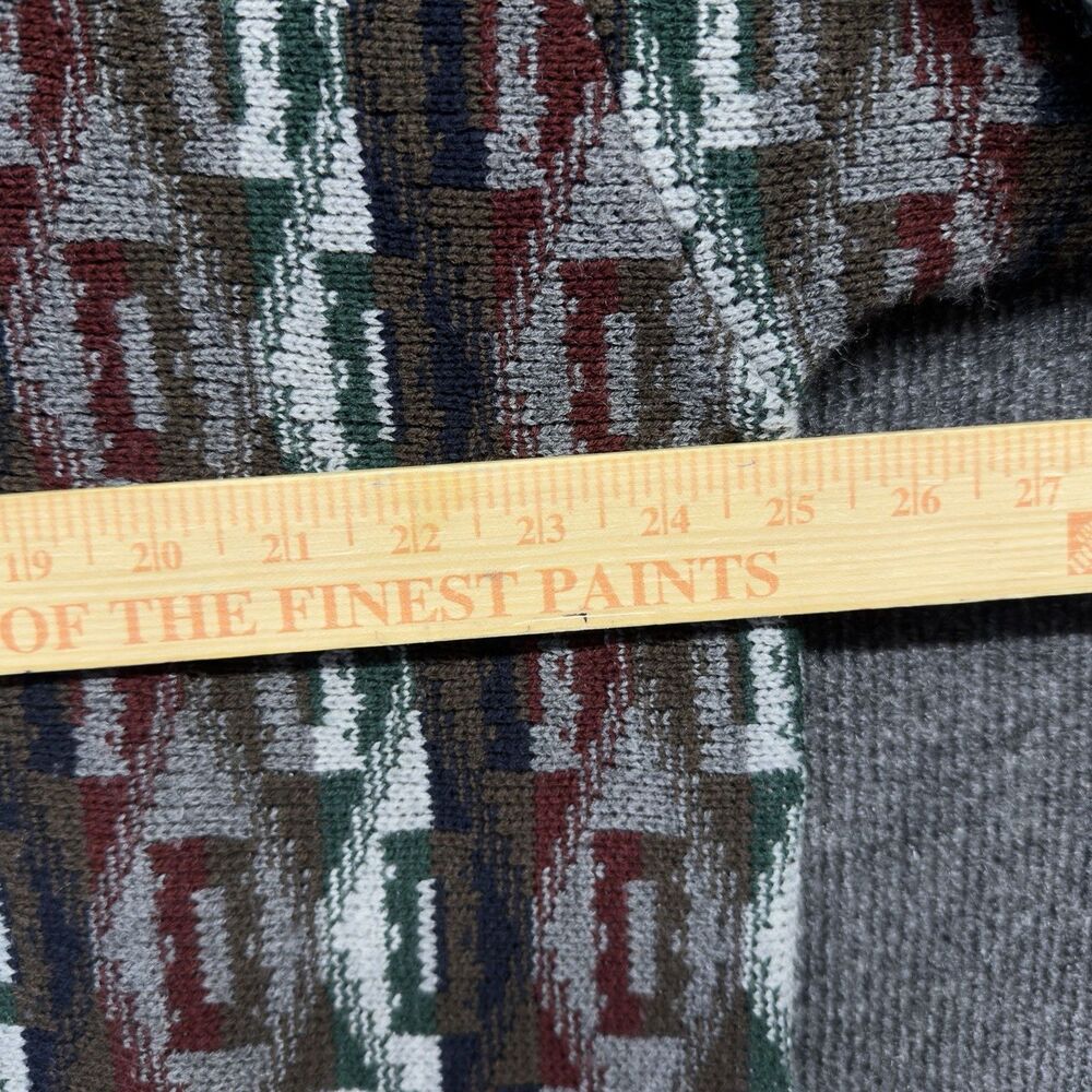 VTG 90s S.W. Casuals Tall Man Geometric Knit Sweater 3XLT Coogi Style Aztec - Picture 10 of 11